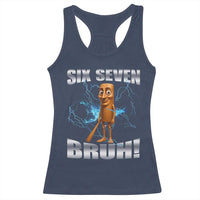 Tung Tung Sahur Six Seven Meme Racerback Tank Top Funny 67 Gen Alpha Gift - Wonder Print Shop