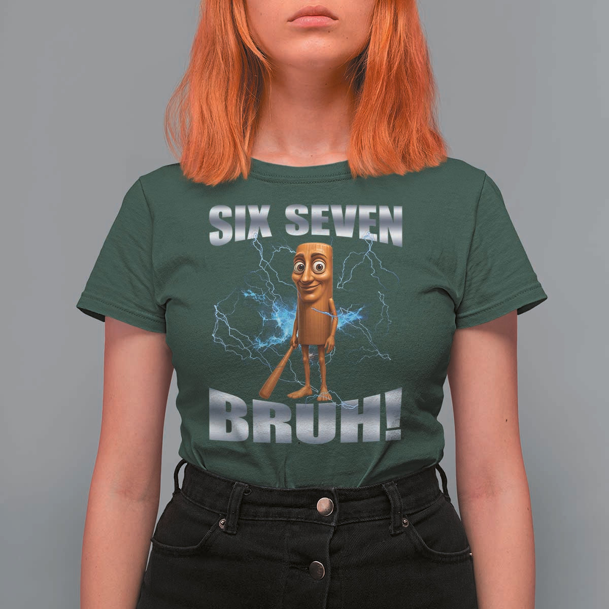 Tung Tung Sahur Six Seven Meme T Shirt For Women Funny 67 Gen Alpha Gift - Wonder Print Shop