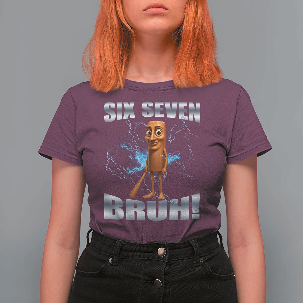 Tung Tung Sahur Six Seven Meme T Shirt For Women Funny 67 Gen Alpha Gift - Wonder Print Shop