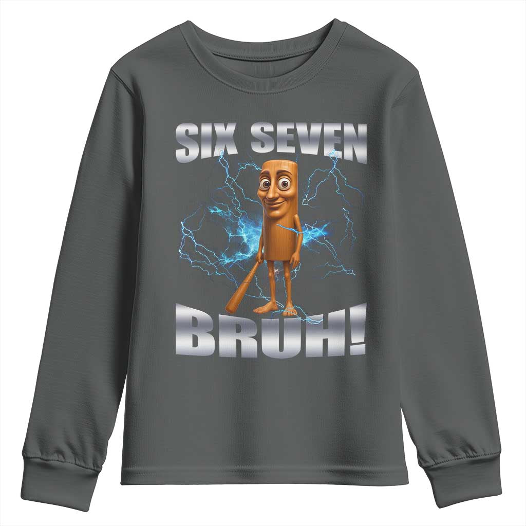 Tung Tung Sahur Six Seven Meme Youth Sweatshirt Funny 67 Gen Alpha Gift - Wonder Print Shop