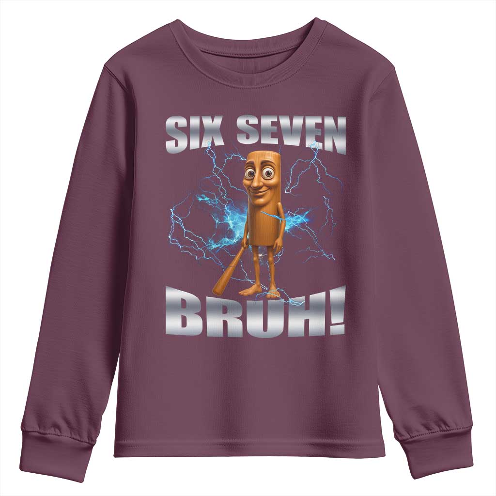 Tung Tung Sahur Six Seven Meme Youth Sweatshirt Funny 67 Gen Alpha Gift - Wonder Print Shop