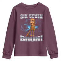 Tung Tung Sahur Six Seven Meme Youth Sweatshirt Funny 67 Gen Alpha Gift - Wonder Print Shop