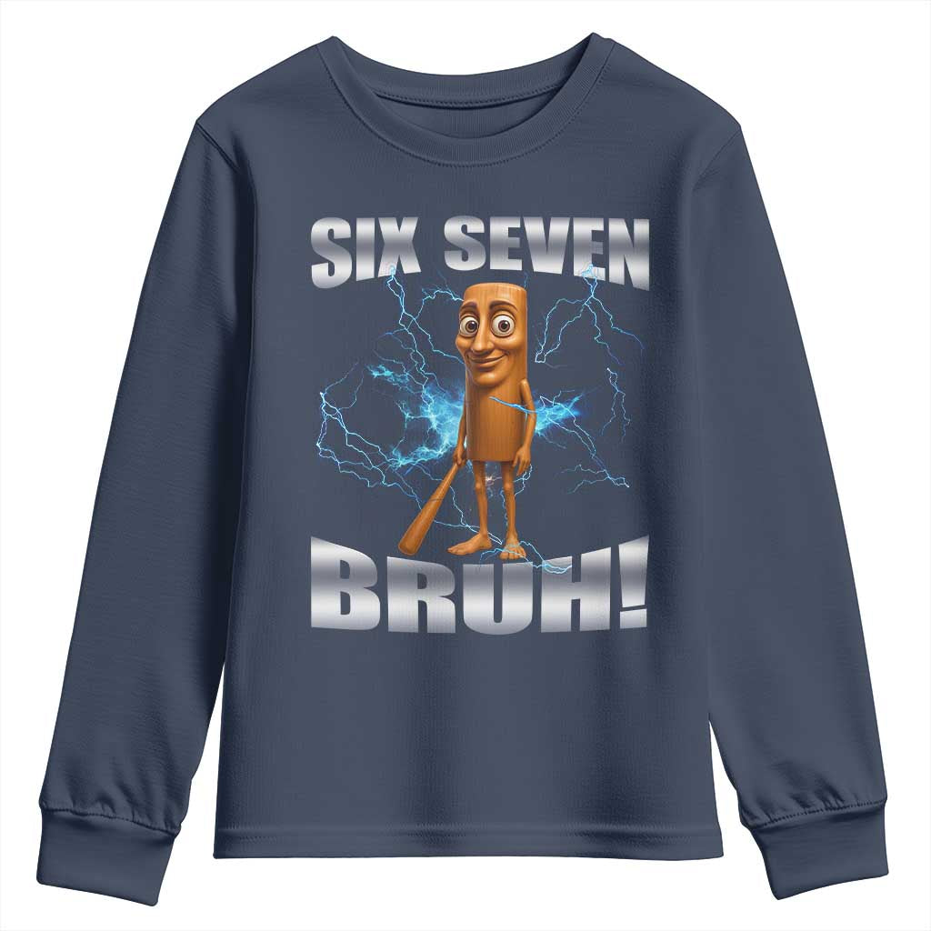 Tung Tung Sahur Six Seven Meme Youth Sweatshirt Funny 67 Gen Alpha Gift - Wonder Print Shop