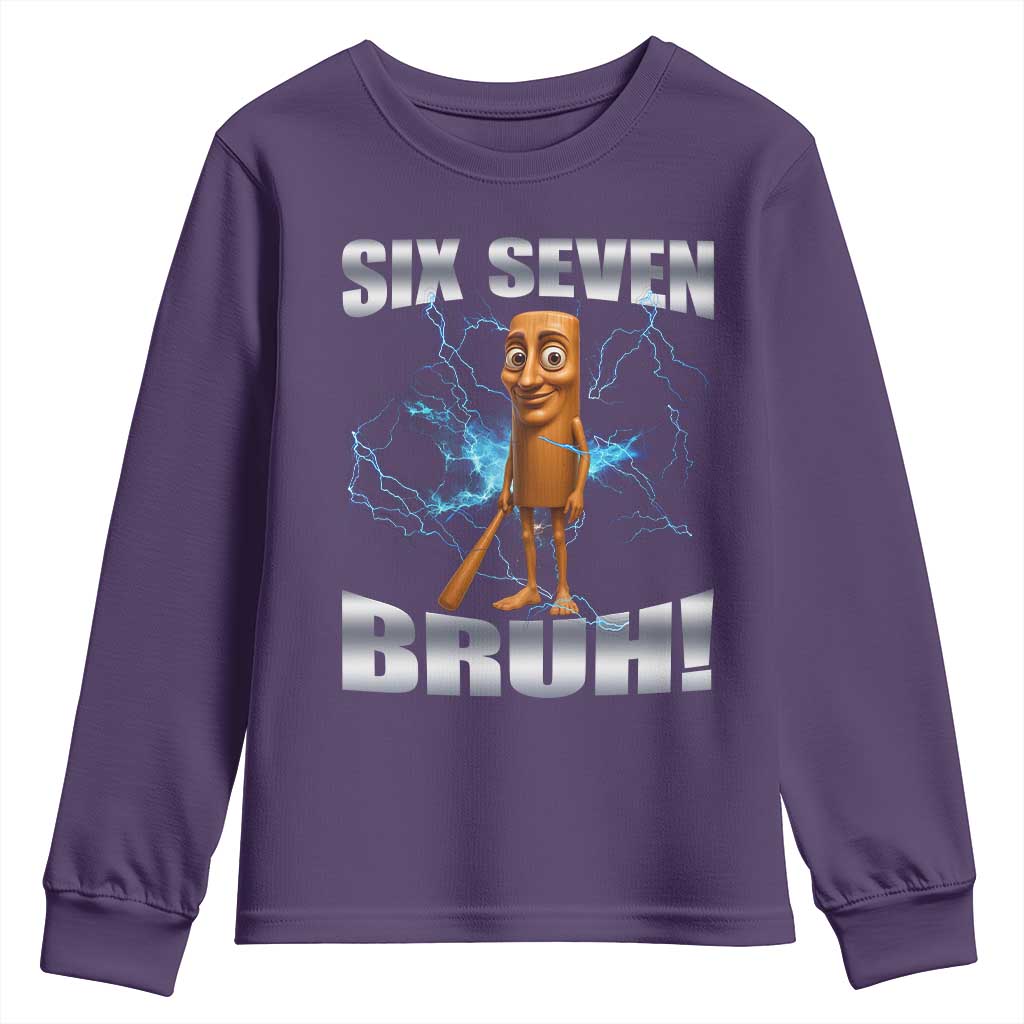 Tung Tung Sahur Six Seven Meme Youth Sweatshirt Funny 67 Gen Alpha Gift - Wonder Print Shop