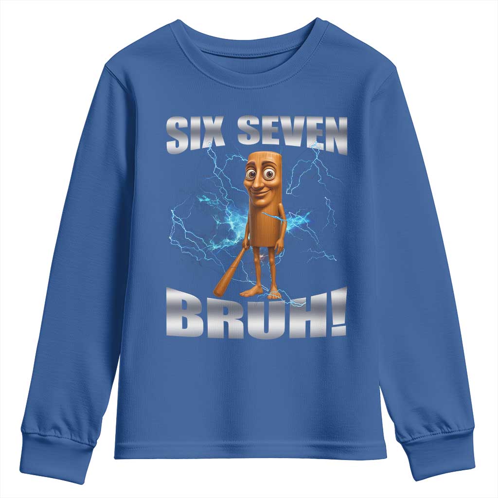 Tung Tung Sahur Six Seven Meme Youth Sweatshirt Funny 67 Gen Alpha Gift - Wonder Print Shop