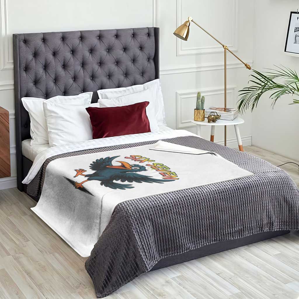 Funny Raven Six Seven Meme Trending Gift Throw Blanket - Wonder Print Shop