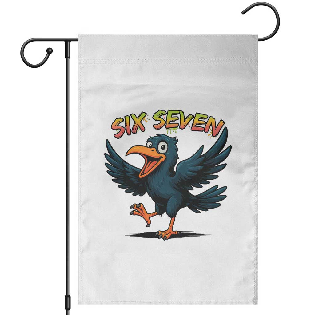 Funny Raven Six Seven Meme Trending Gift Garden Flag - Wonder Print Shop