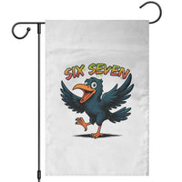 Funny Raven Six Seven Meme Trending Gift Garden Flag - Wonder Print Shop