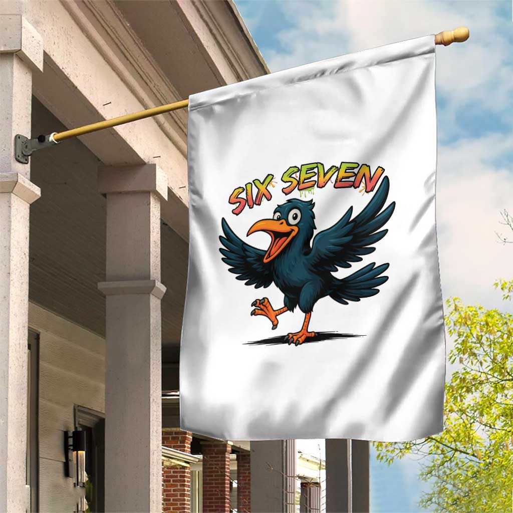 Funny Raven Six Seven Meme Trending Gift Garden Flag - Wonder Print Shop