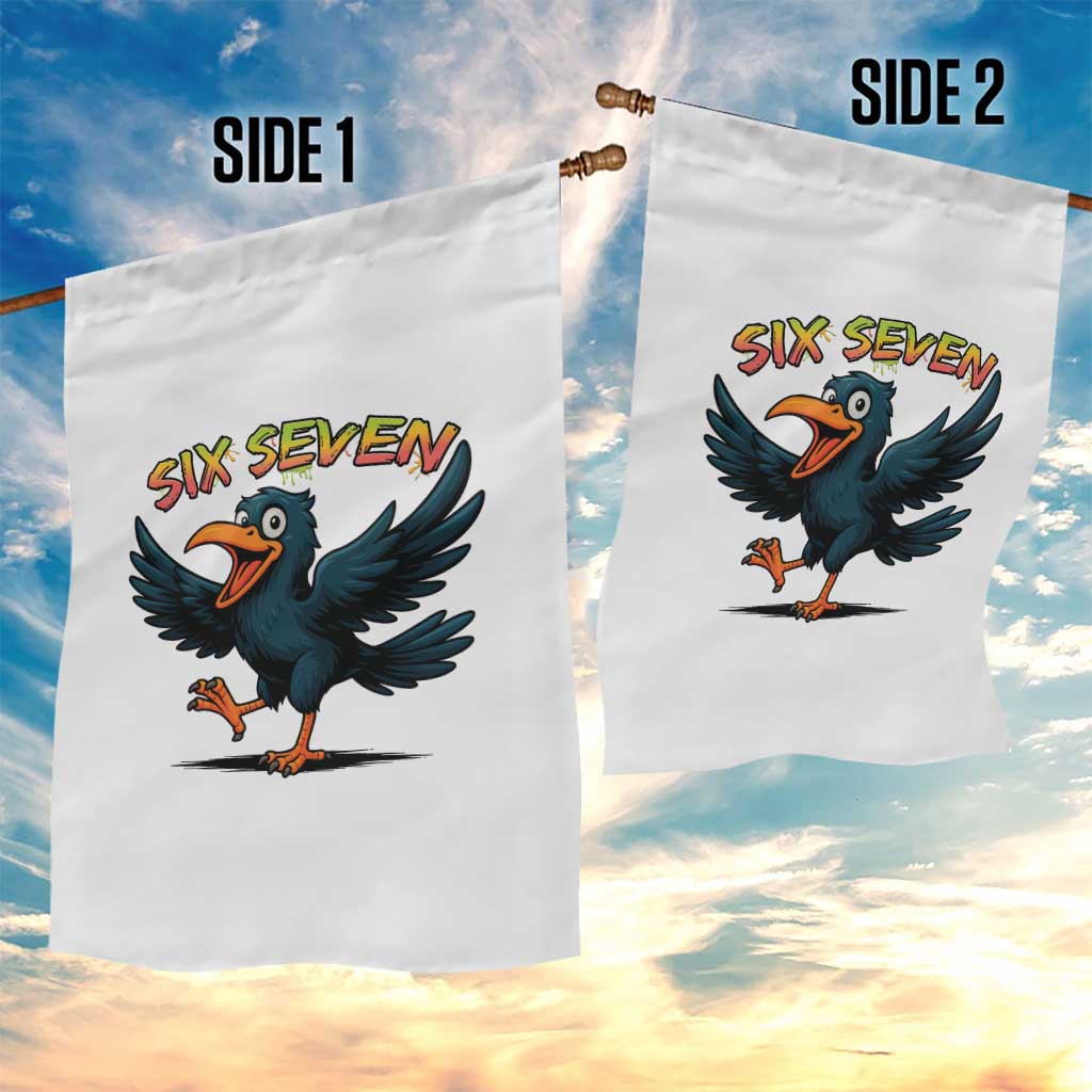 Funny Raven Six Seven Meme Trending Gift Garden Flag - Wonder Print Shop