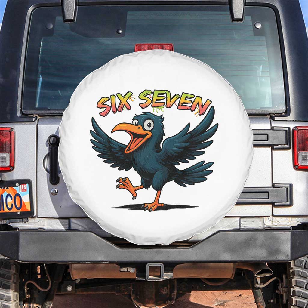 Funny Raven Six Seven Meme Trending Gift Spare Tire Cover - Wonder Print Shop