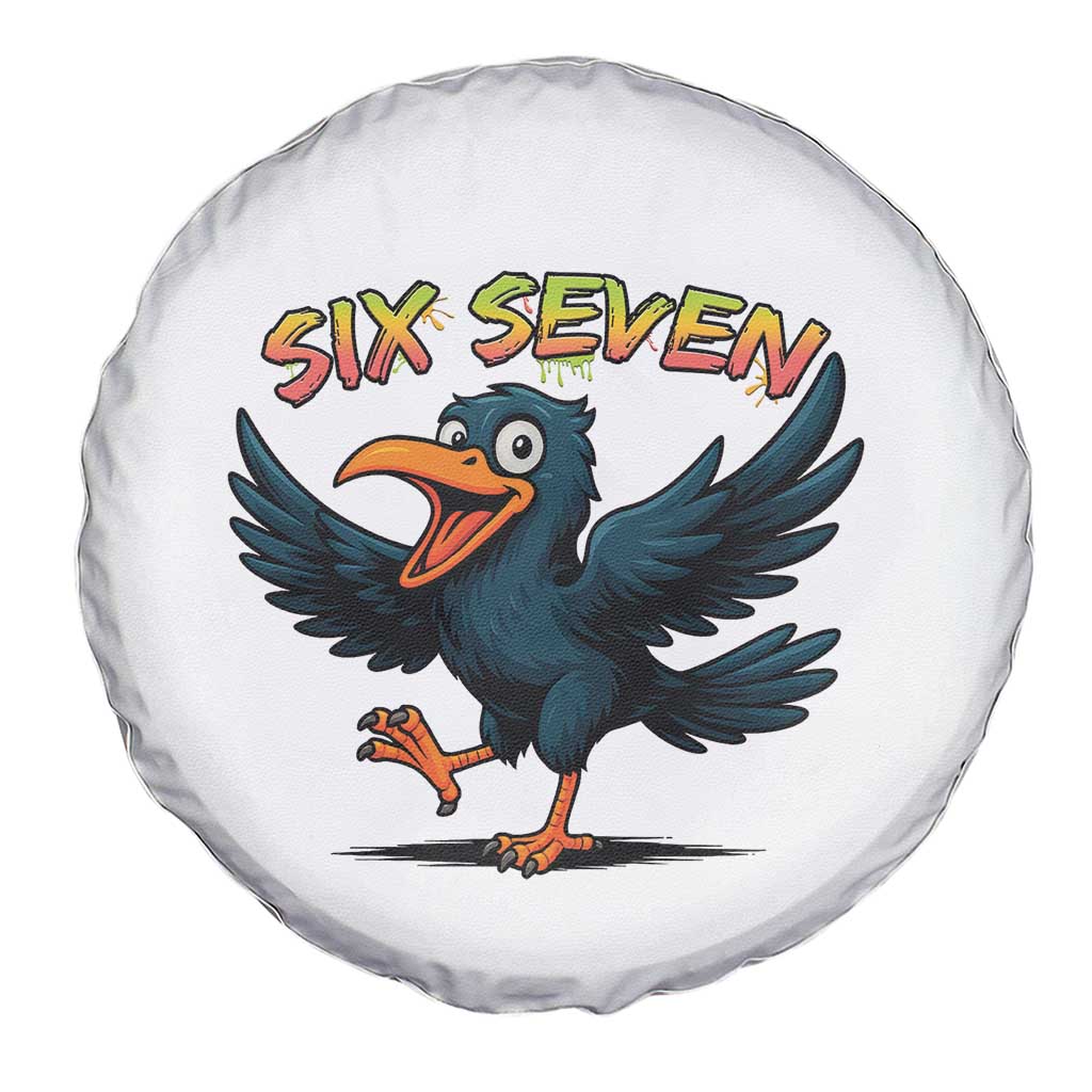 Funny Raven Six Seven Meme Trending Gift Spare Tire Cover - Wonder Print Shop