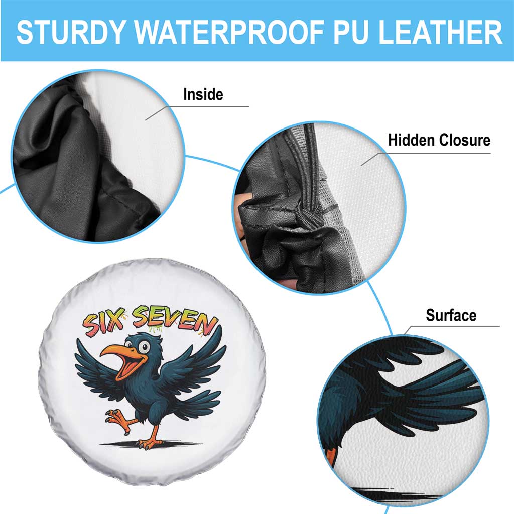Funny Raven Six Seven Meme Trending Gift Spare Tire Cover - Wonder Print Shop