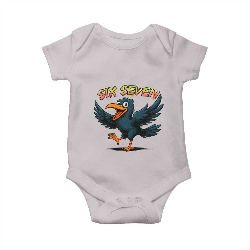 Funny Raven Six Seven Meme Trending Gift Baby Onesie - Wonder Print Shop