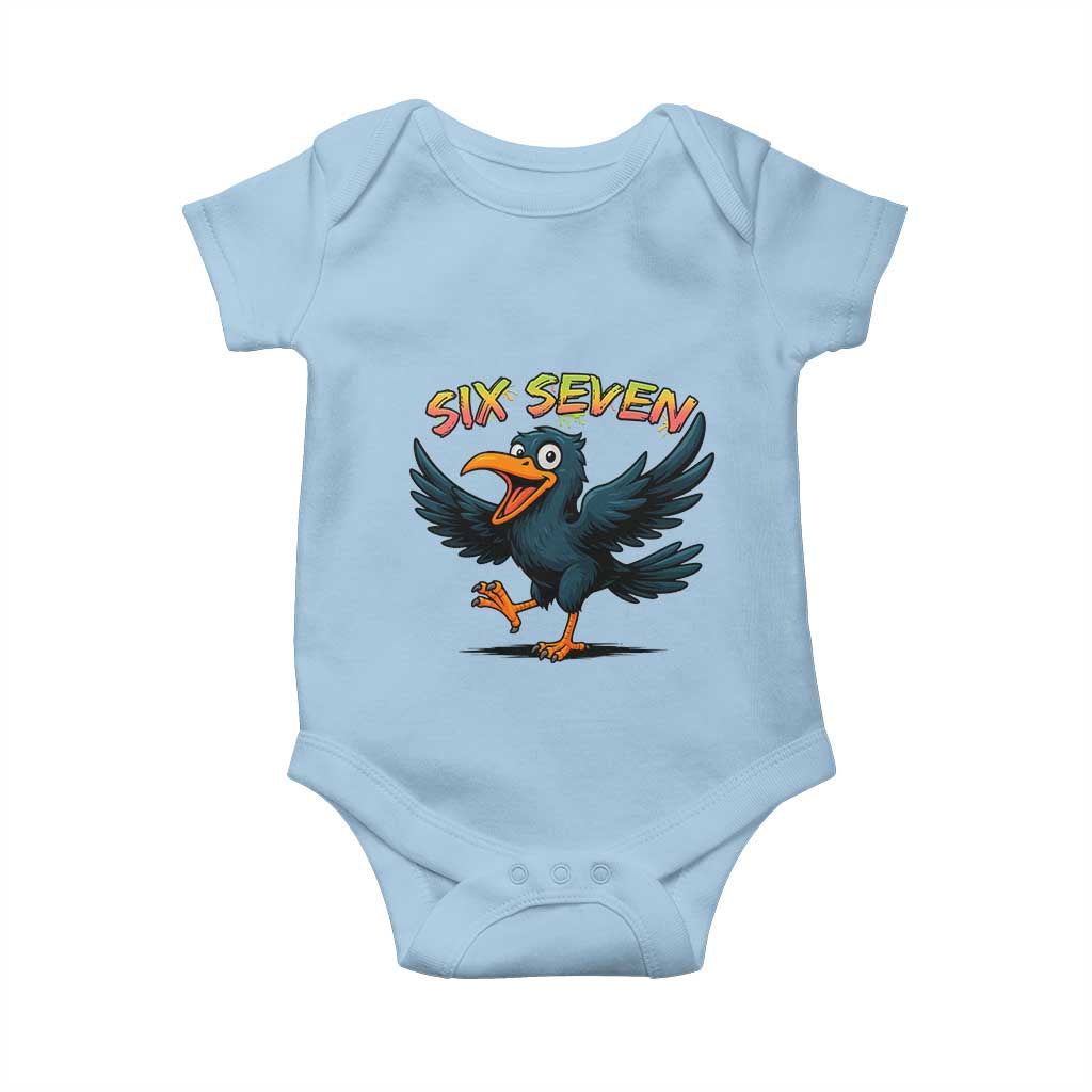 Funny Raven Six Seven Meme Trending Gift Baby Onesie - Wonder Print Shop