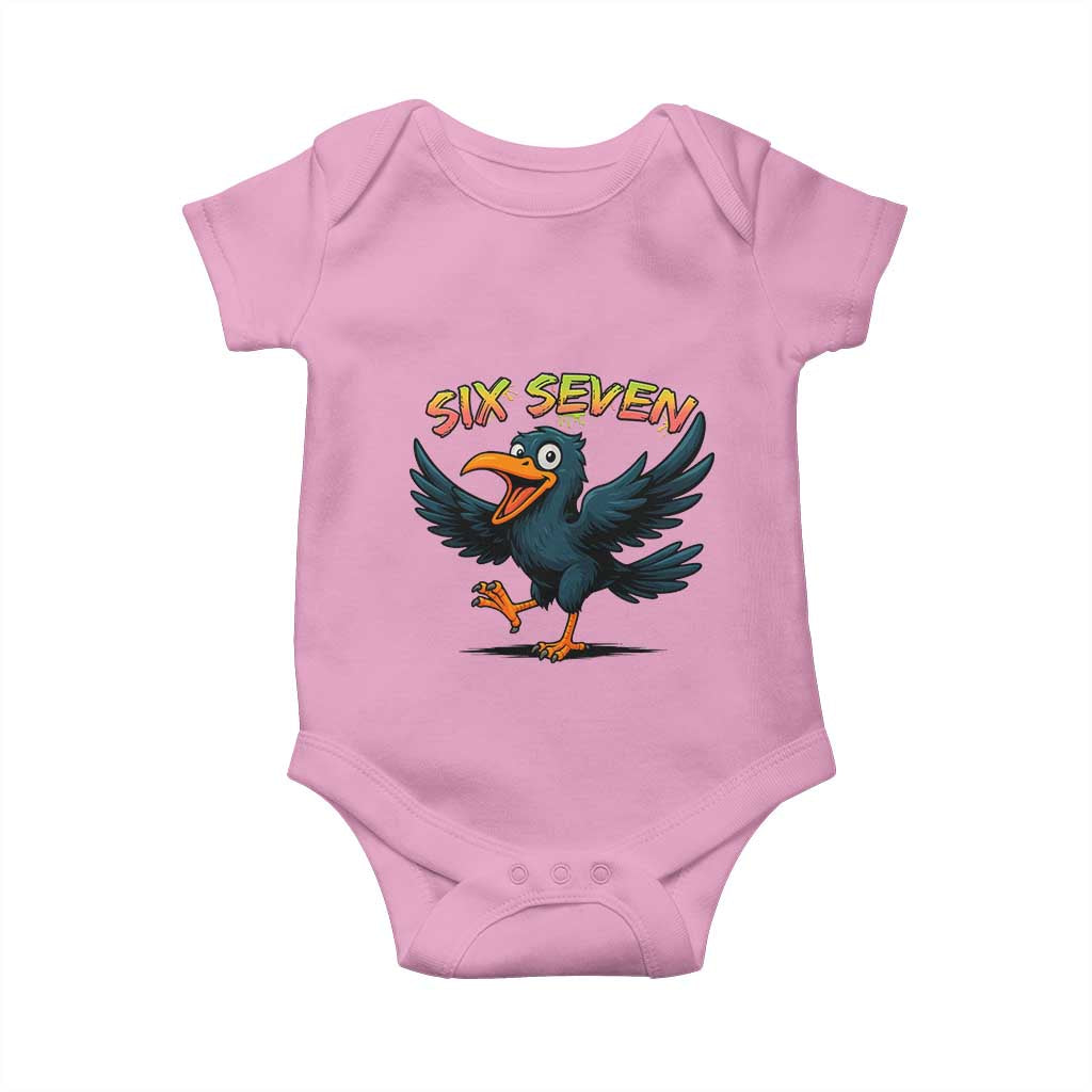 Funny Raven Six Seven Meme Trending Gift Baby Onesie - Wonder Print Shop