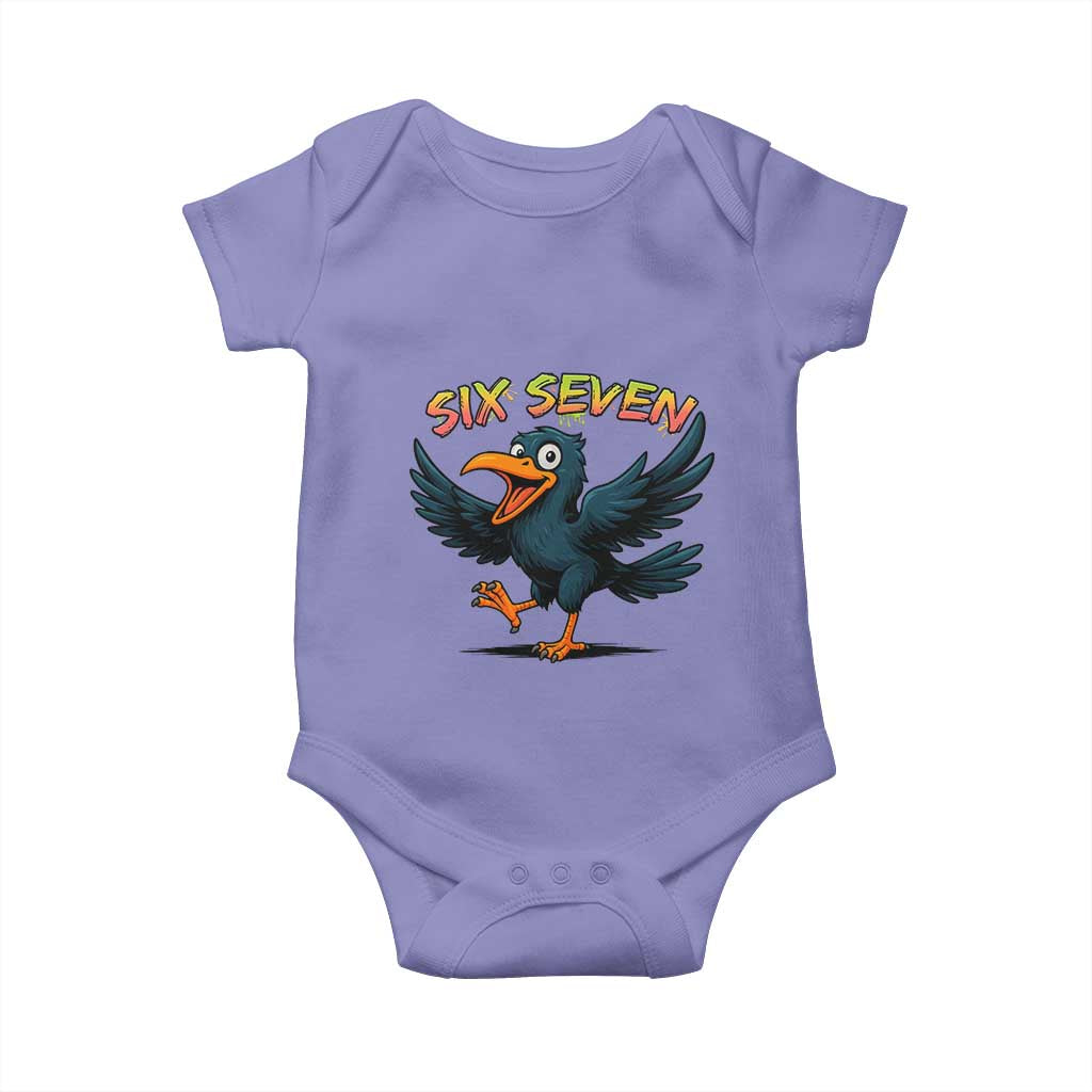 Funny Raven Six Seven Meme Trending Gift Baby Onesie - Wonder Print Shop