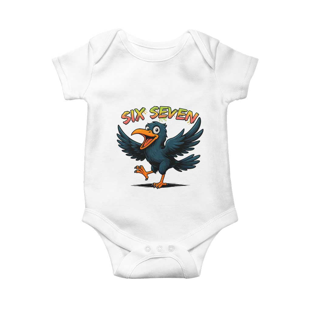 Funny Raven Six Seven Meme Trending Gift Baby Onesie - Wonder Print Shop
