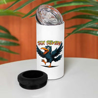 Funny Raven Six Seven Meme Trending Gift 4 in 1 Can Cooler Tumbler - Wonder Print Shop