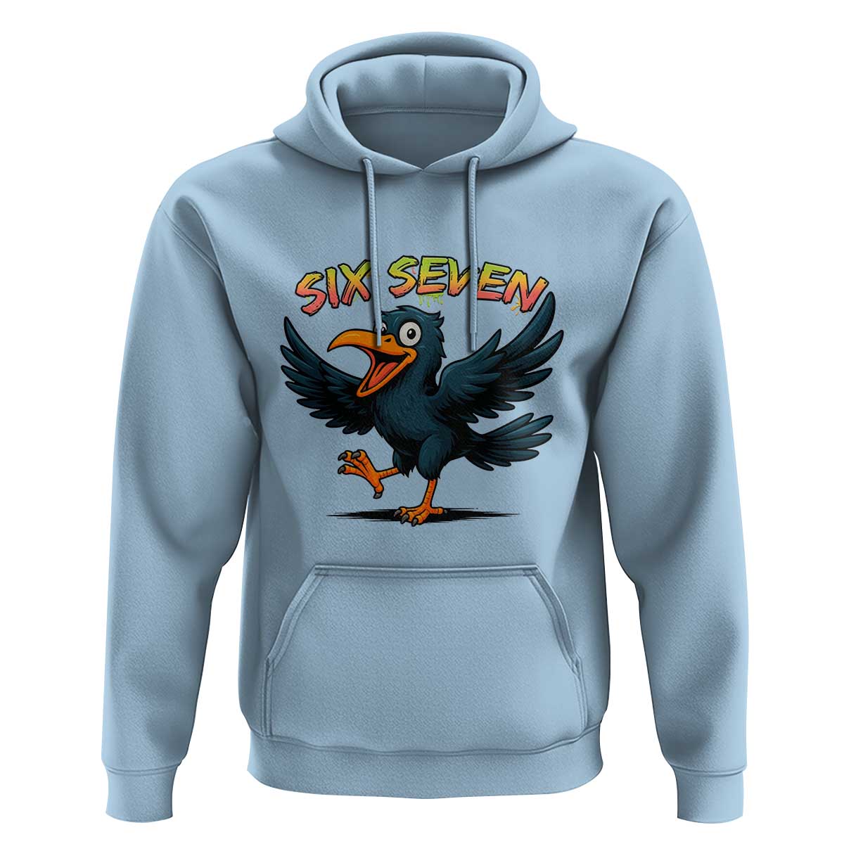 Funny Raven Six Seven Meme Trending Gift Hoodie - Wonder Print Shop
