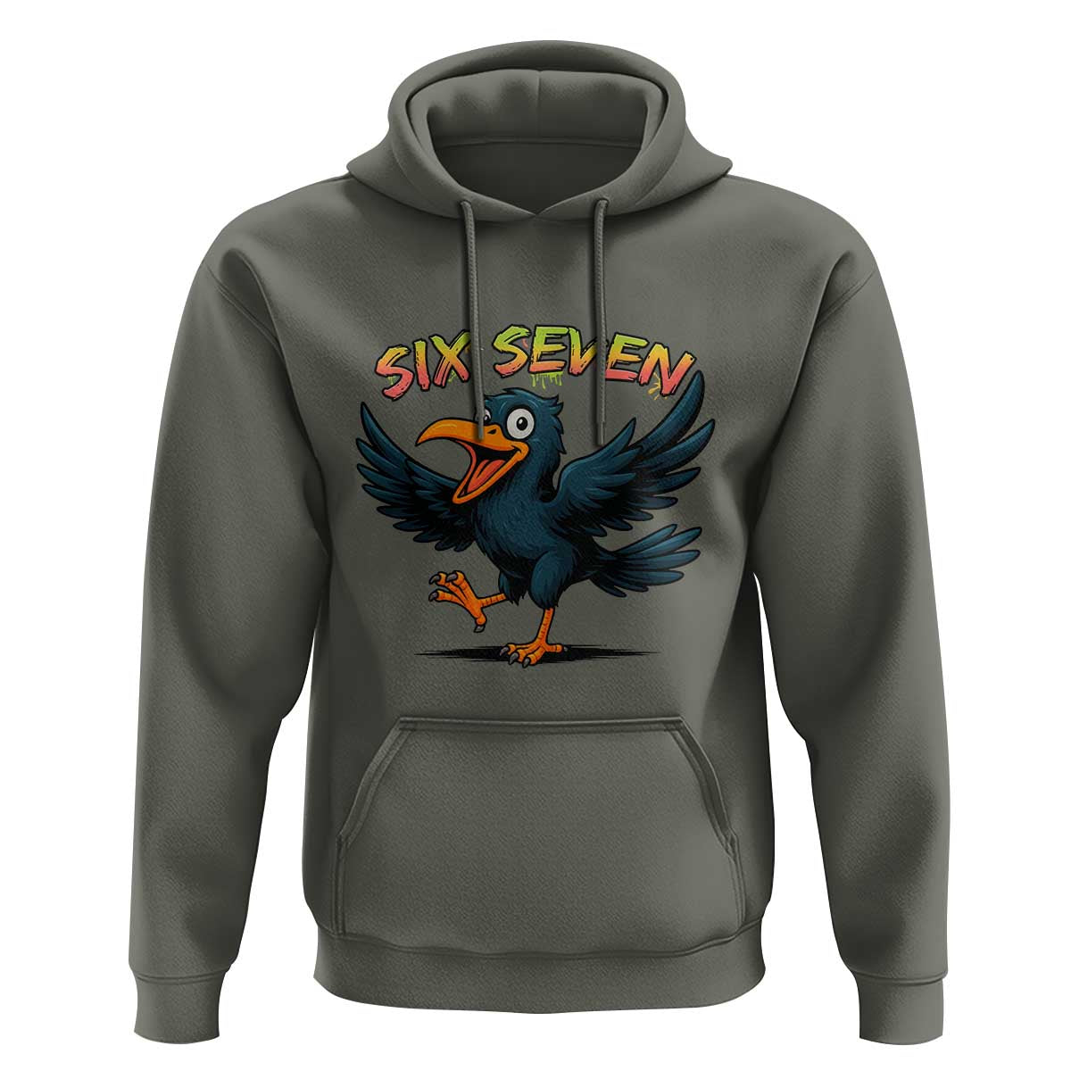 Funny Raven Six Seven Meme Trending Gift Hoodie - Wonder Print Shop