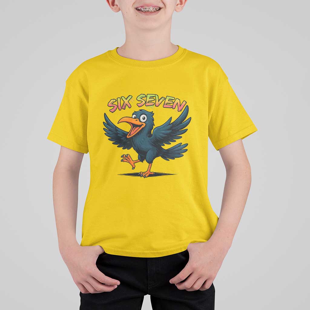 Funny Raven Six Seven Meme Trending Gift T Shirt For Kid - Wonder Print Shop