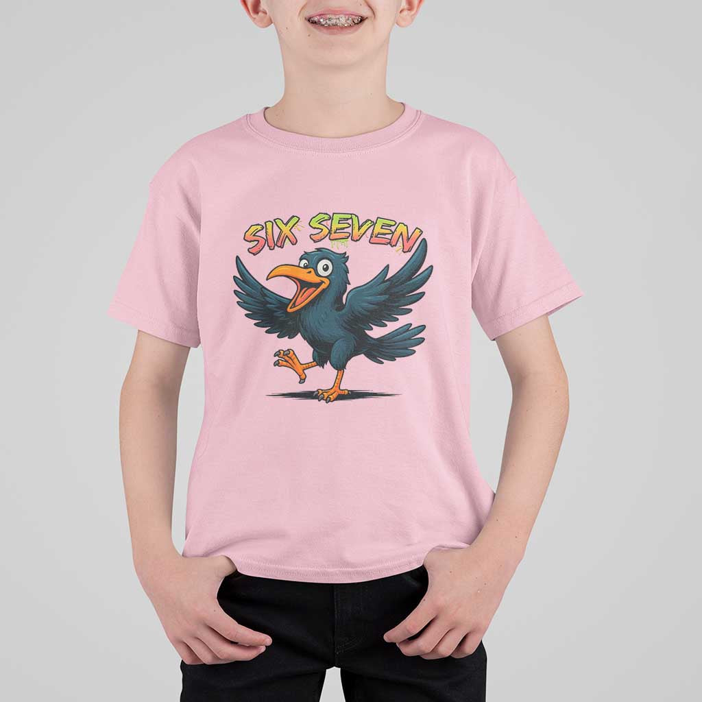 Funny Raven Six Seven Meme Trending Gift T Shirt For Kid - Wonder Print Shop