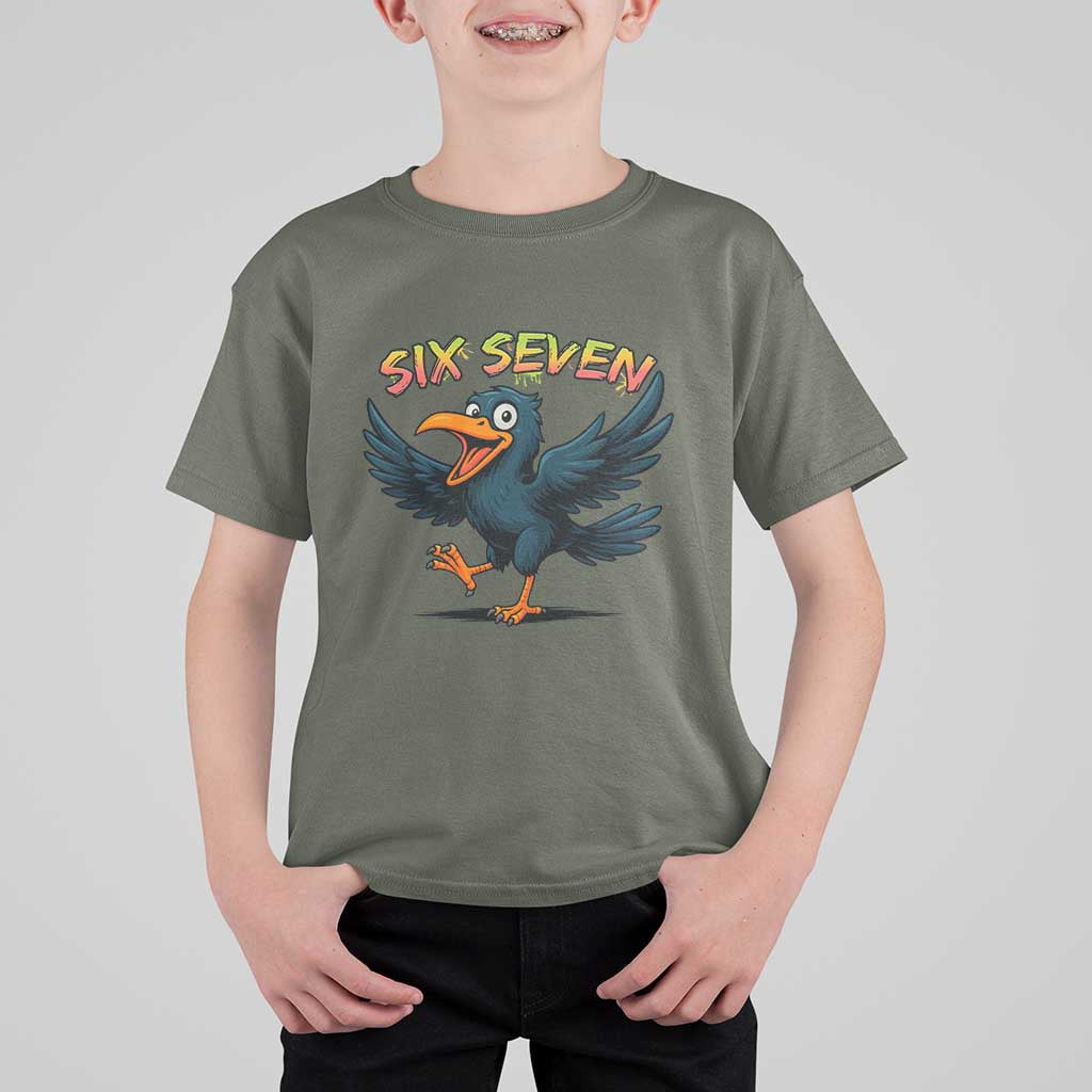 Funny Raven Six Seven Meme Trending Gift T Shirt For Kid - Wonder Print Shop