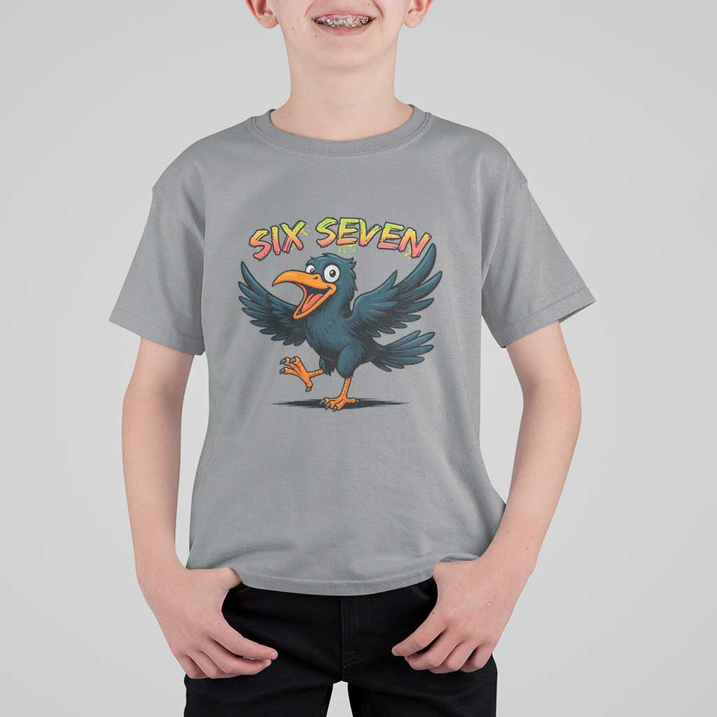 Funny Raven Six Seven Meme Trending Gift T Shirt For Kid - Wonder Print Shop
