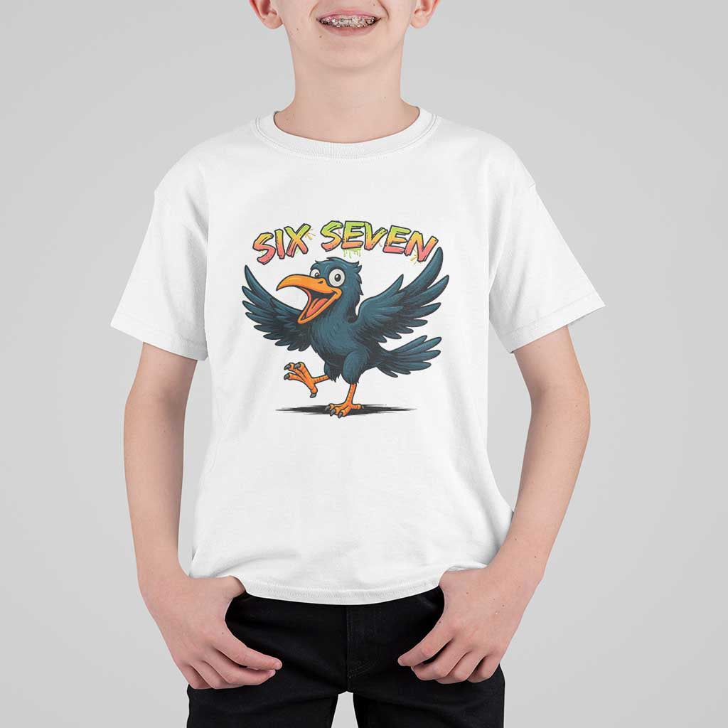 Funny Raven Six Seven Meme Trending Gift T Shirt For Kid - Wonder Print Shop
