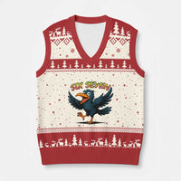 Funny Raven Six Seven Meme Trending Gift V-Neck Knit Sweater Vest - Wonder Print Shop