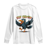 Funny Raven Six Seven Meme Trending Gift Long Sleeve Shirt - Wonder Print Shop