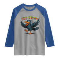 Funny Raven Six Seven Meme Trending Gift Raglan Shirt - Wonder Print Shop