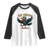 Funny Raven Six Seven Meme Trending Gift Raglan Shirt - Wonder Print Shop