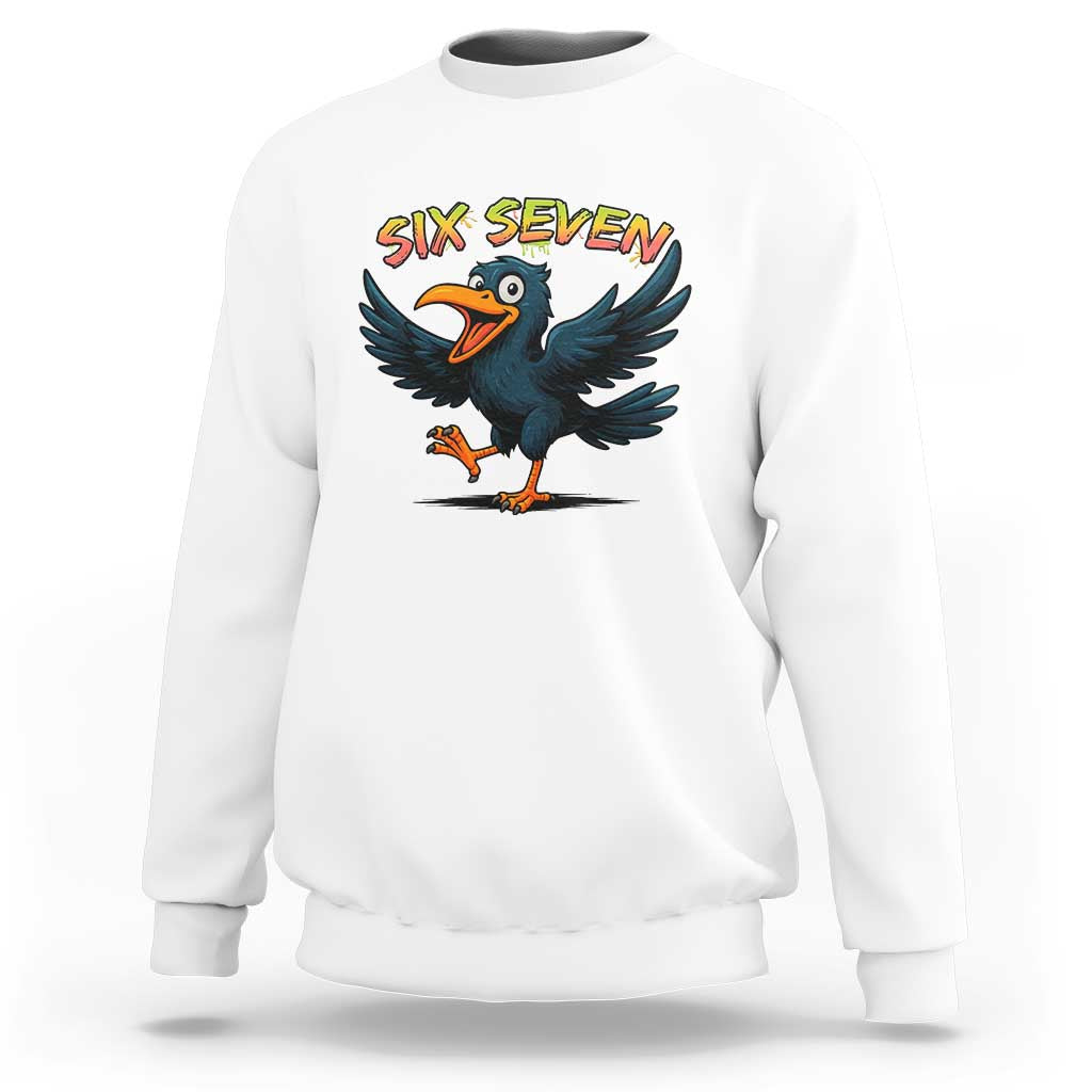 Funny Raven Six Seven Meme Trending Gift Sweatshirt - Wonder Print Shop