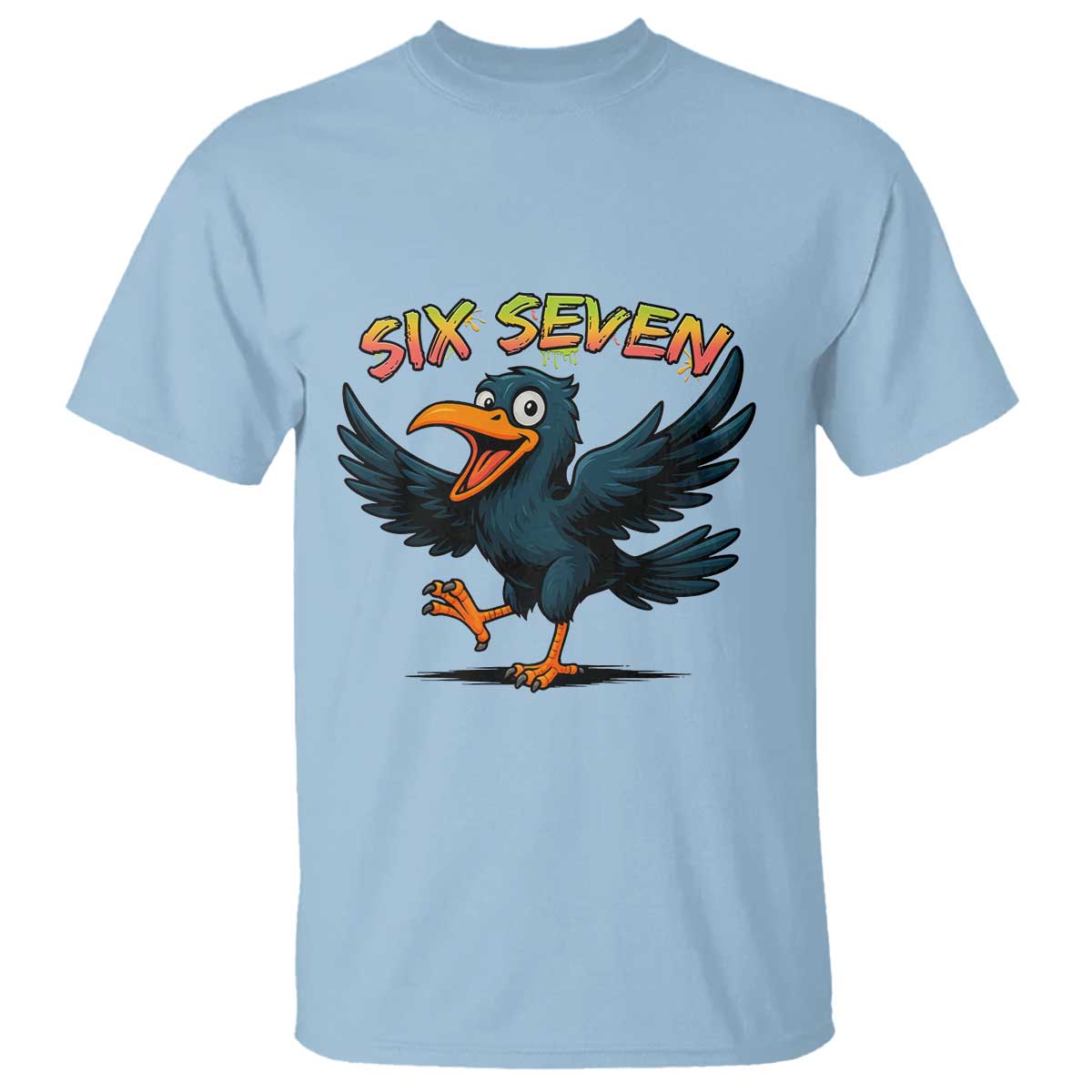 Funny Raven Six Seven Meme Trending Gift T Shirt - Wonder Print Shop