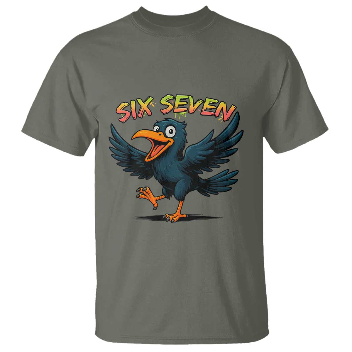 Funny Raven Six Seven Meme Trending Gift T Shirt - Wonder Print Shop