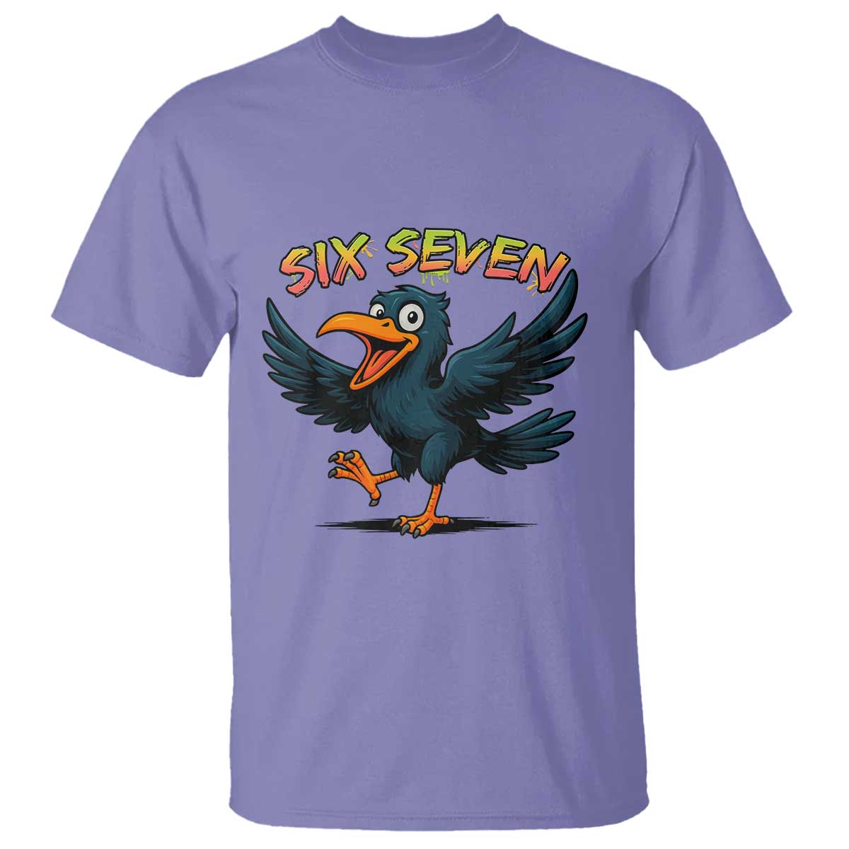 Funny Raven Six Seven Meme Trending Gift T Shirt - Wonder Print Shop