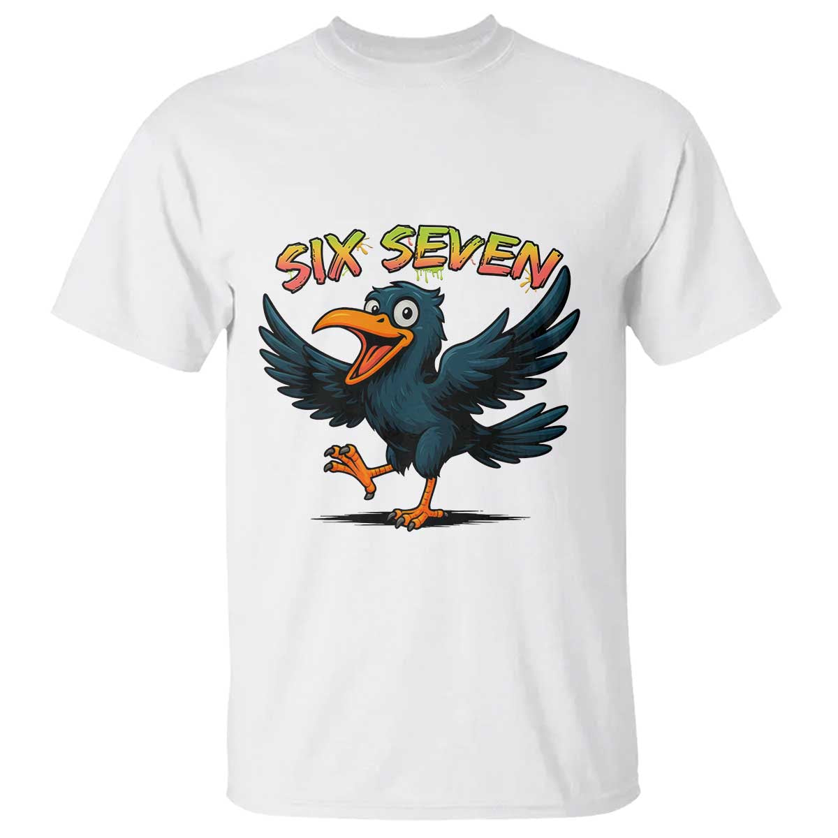 Funny Raven Six Seven Meme Trending Gift T Shirt - Wonder Print Shop