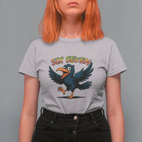 Funny Raven Six Seven Meme Trending Gift T Shirt For Women - Wonder Print Shop