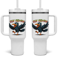 Funny Raven Six Seven Meme Trending Gift Tumbler With Handle - Wonder Print Shop