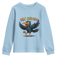 Funny Raven Six Seven Meme Trending Gift Youth Sweatshirt - Wonder Print Shop
