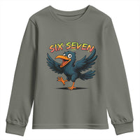 Funny Raven Six Seven Meme Trending Gift Youth Sweatshirt - Wonder Print Shop
