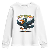 Funny Raven Six Seven Meme Trending Gift Youth Sweatshirt - Wonder Print Shop