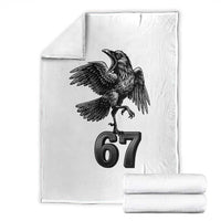 Funny Raven Brainrot Six Seven Meme Gift Throw Blanket - Wonder Print Shop