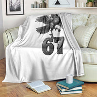 Funny Raven Brainrot Six Seven Meme Gift Throw Blanket - Wonder Print Shop