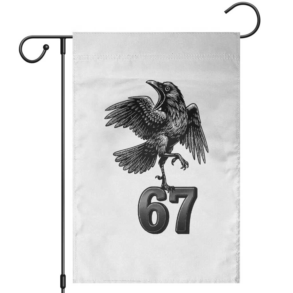 Funny Raven Brainrot Six Seven Meme Gift Garden Flag - Wonder Print Shop