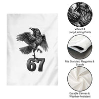 Funny Raven Brainrot Six Seven Meme Gift Garden Flag - Wonder Print Shop