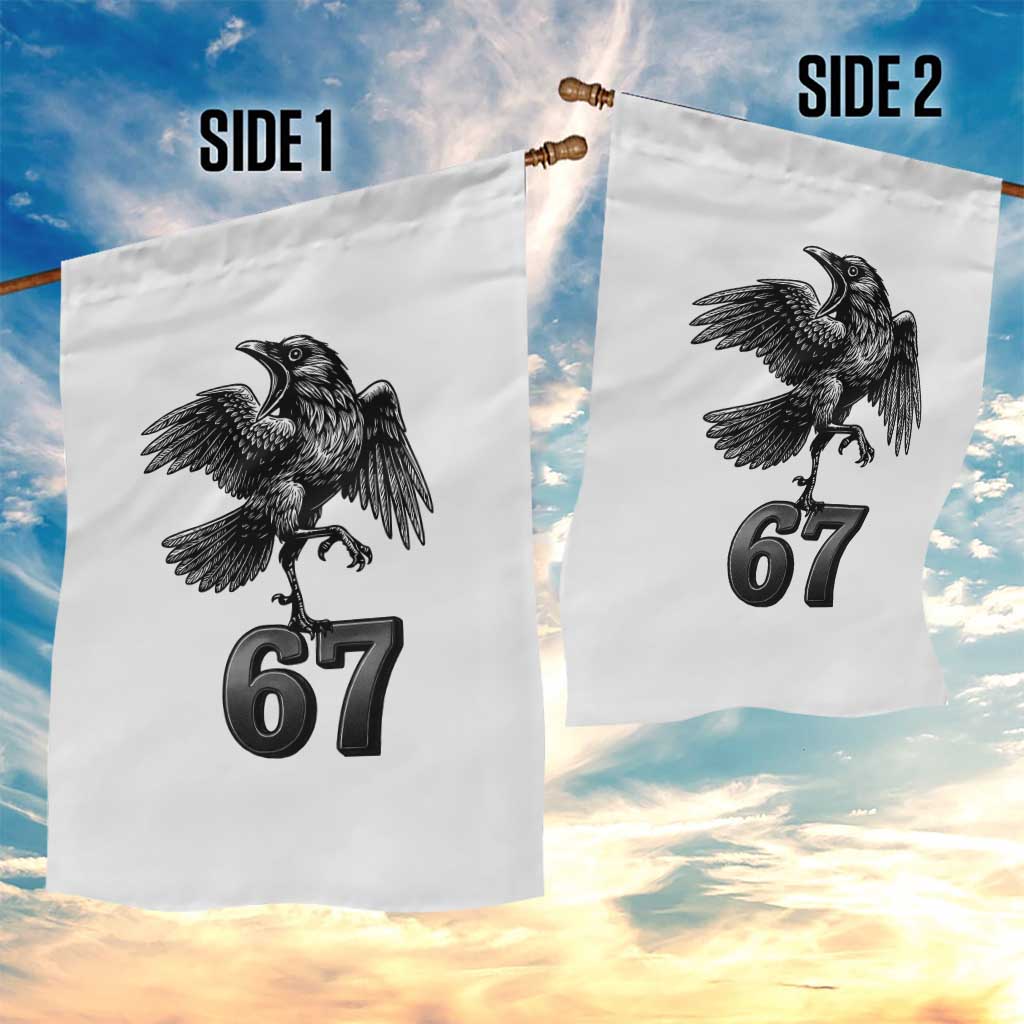Funny Raven Brainrot Six Seven Meme Gift Garden Flag - Wonder Print Shop