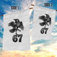 Funny Raven Brainrot Six Seven Meme Gift Garden Flag - Wonder Print Shop